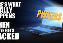 This is what happens when a website gets hacked.